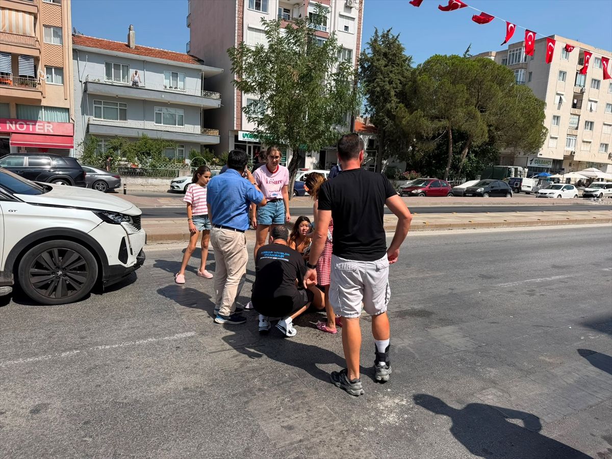 Çanakkale'de otomobilin çarptığı motosiklet sürücüsü yaralandı