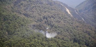 Fethiye'de yanan alanlar havadan görüntülendi