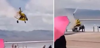 Hava aracı turistlerin üzerine düştü