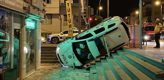 Kayseri'de polis aracının karıştığı kazada 2'si bekçi 3 kişi yaralandı
