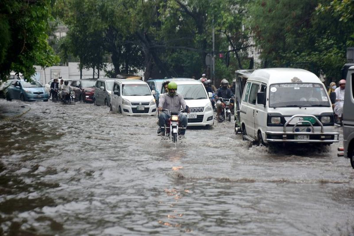 Pakistan'da sel felaketinden etkilenen bir bölge.