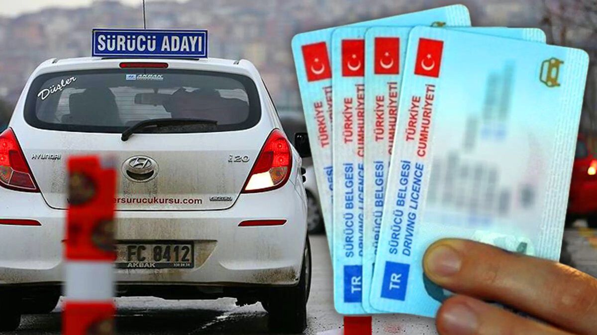 Ehliyet ve trafik kurallarıyla ilgili bir görsel.