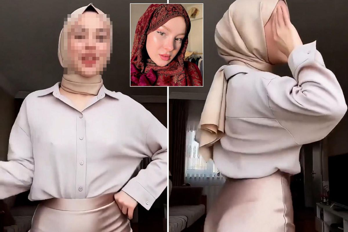 Başörtülü bir kadın içerik üreticisinin dans ettiği video sosyal medyada paylaşıldı.
