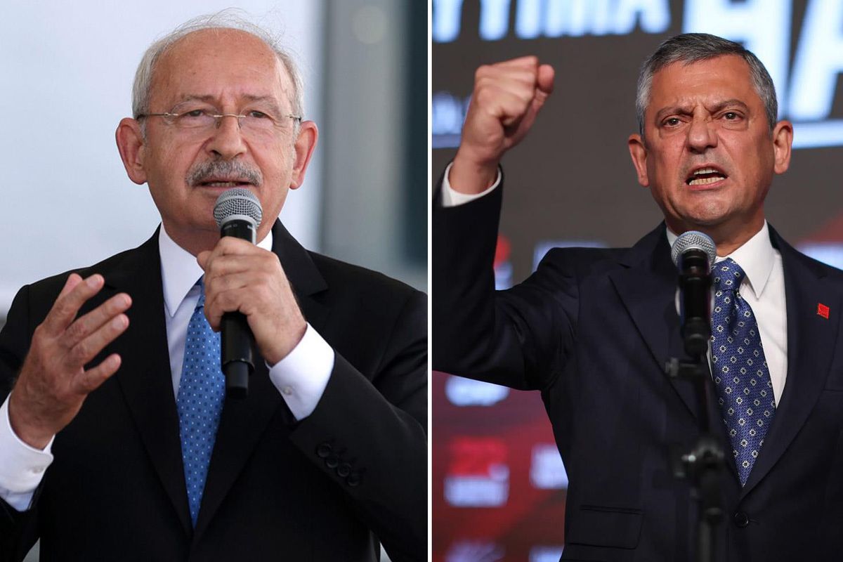 CHP Genel Başkanı Özgür Özel istifa açıklamasını yaparken