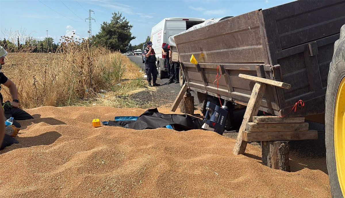 Tekirdağ'da traktör römorku altında kalan lastik tamircisi hayatını kaybetti