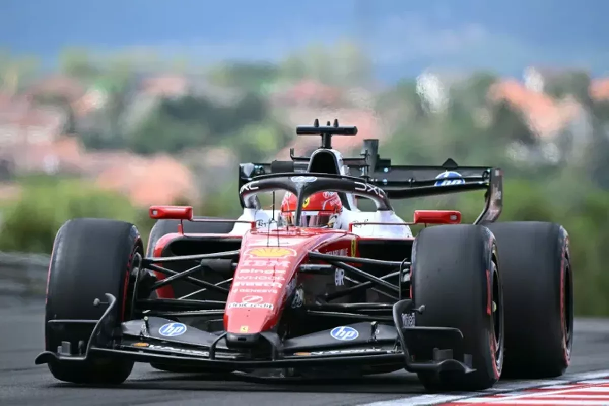 Charles Leclerc, Macaristan Grand Prix ilk antrenman seansında en hızlı tur zamanını elde etti.