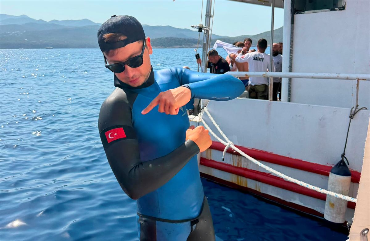 Kaş'ta Türkiye Şampiyonu: Görkem Gedik'ten 81 Metrelik Rekor