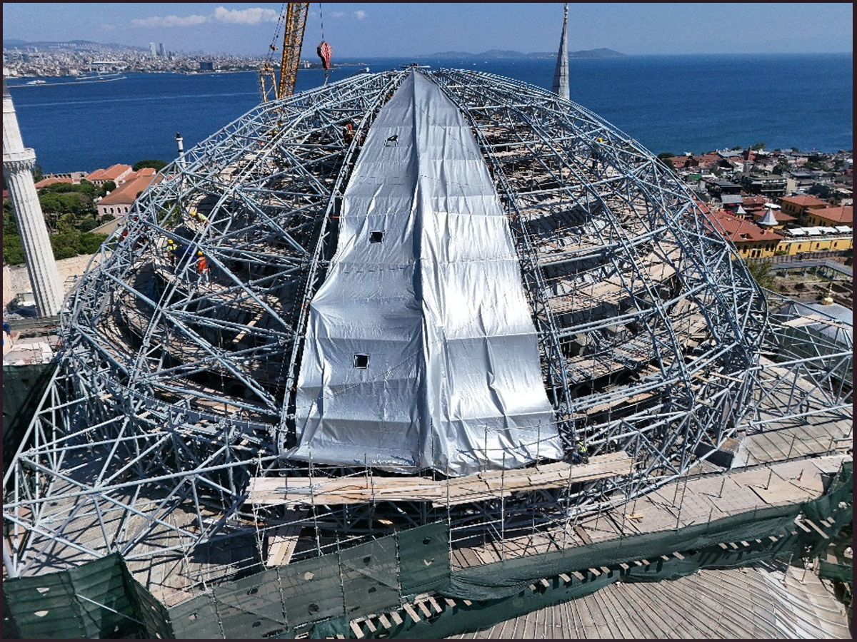 Ayasofya-i Kebir Camii restorasyon çalışmaları