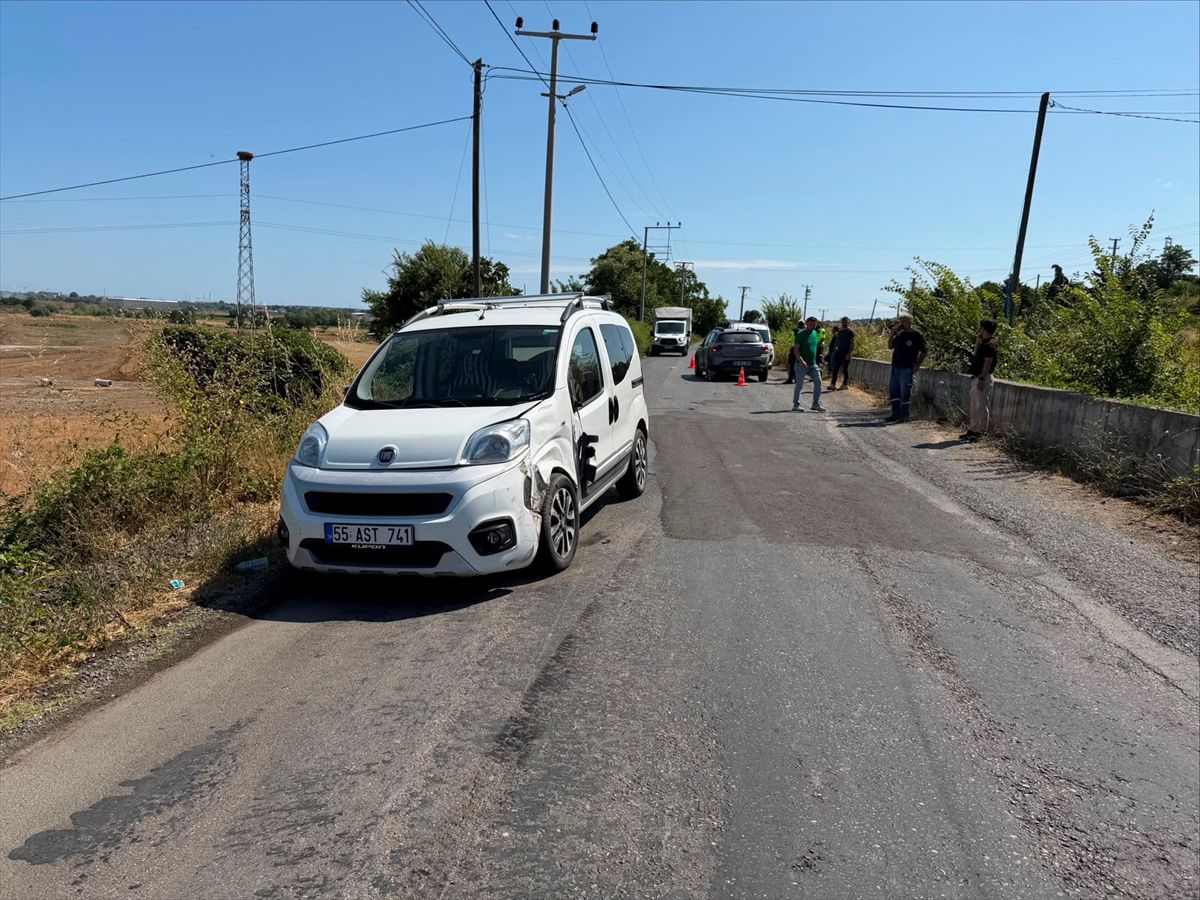Samsun Bafra'da trafik kazası