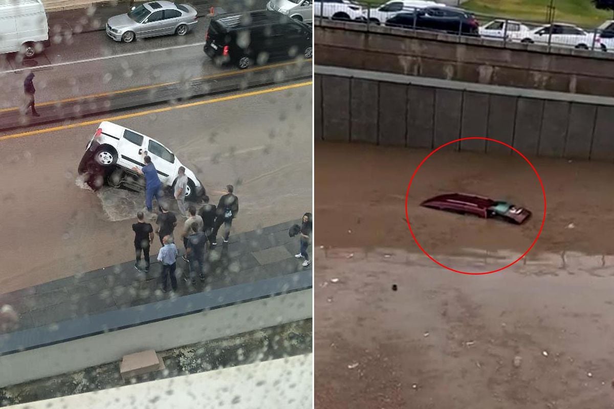 Ankara felç oldu! Yol çöktü, araç çukura düştü