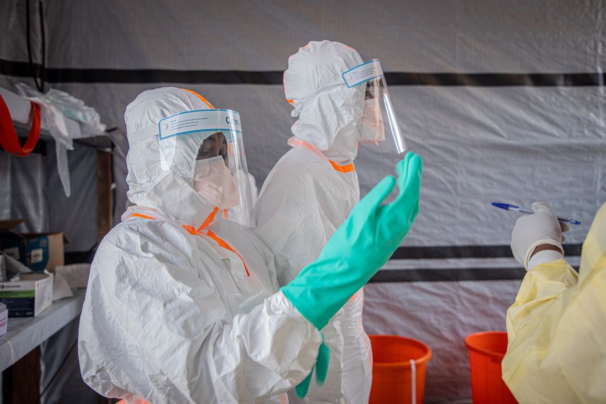 Kongo Demokratik Cumhuriyeti'nde Ebola salgınına ilişkin bir görsel.