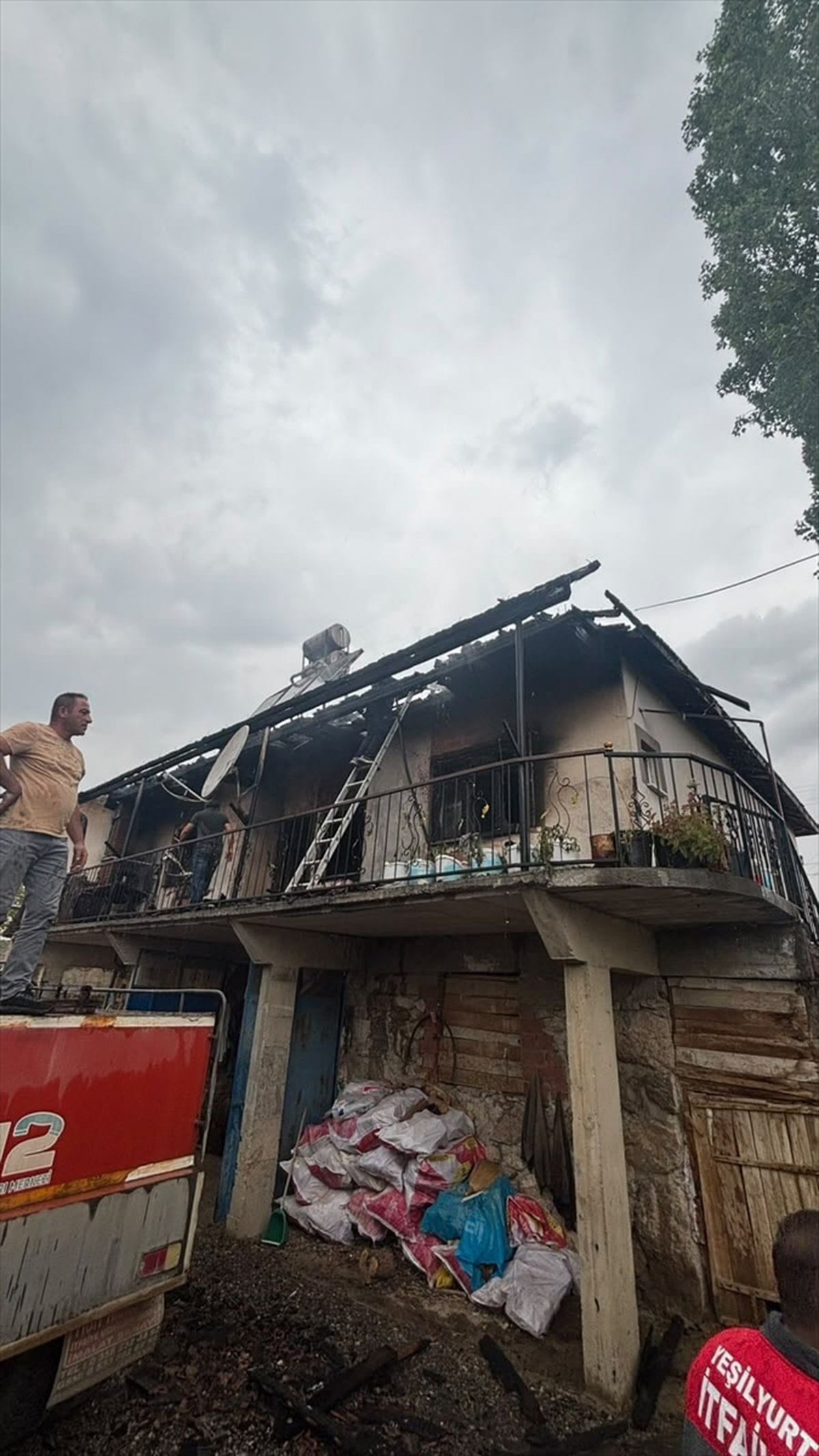 Tokat'ta çıkan yangında tek katlı evde hasar oluştu