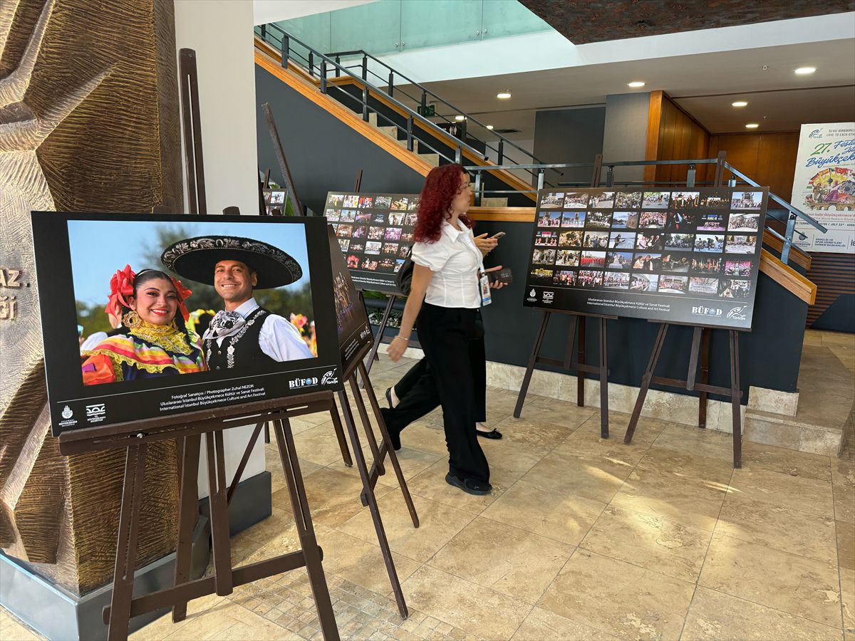 Büyükçekmece Kültür ve Sanat Festivali kapsamında açılan sergilerden bir görünüm.