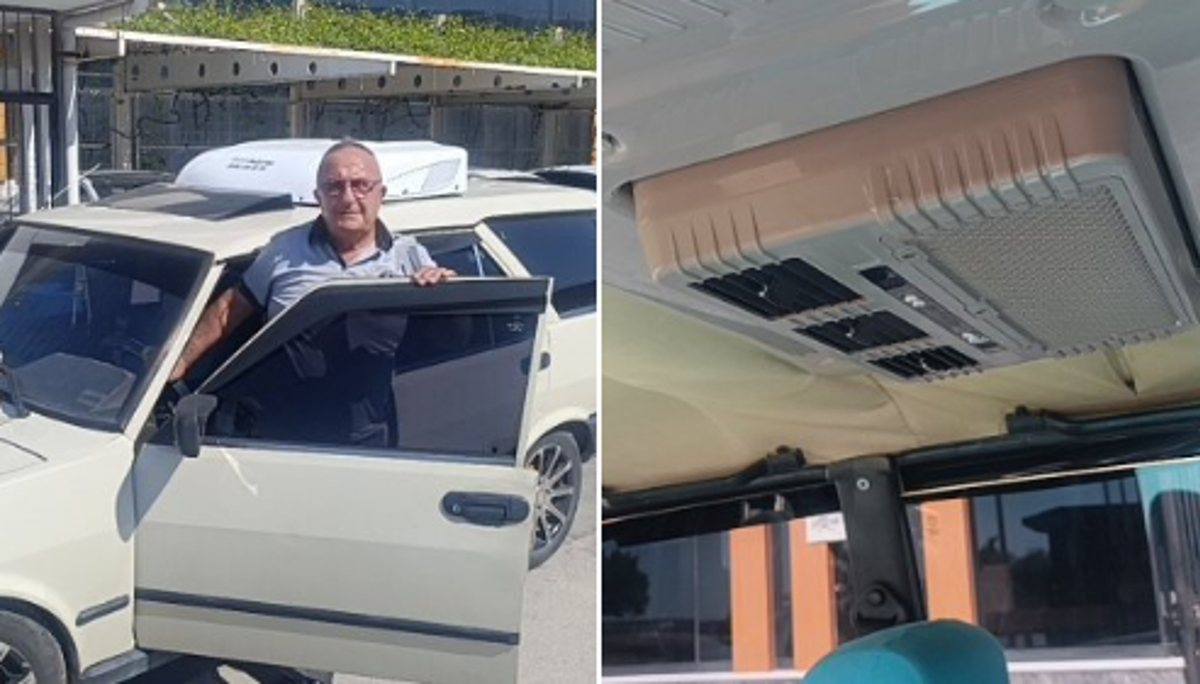 Manavgat'ta 1988 Tofaş Kartal'a Otobüs Kliması Taktırdı