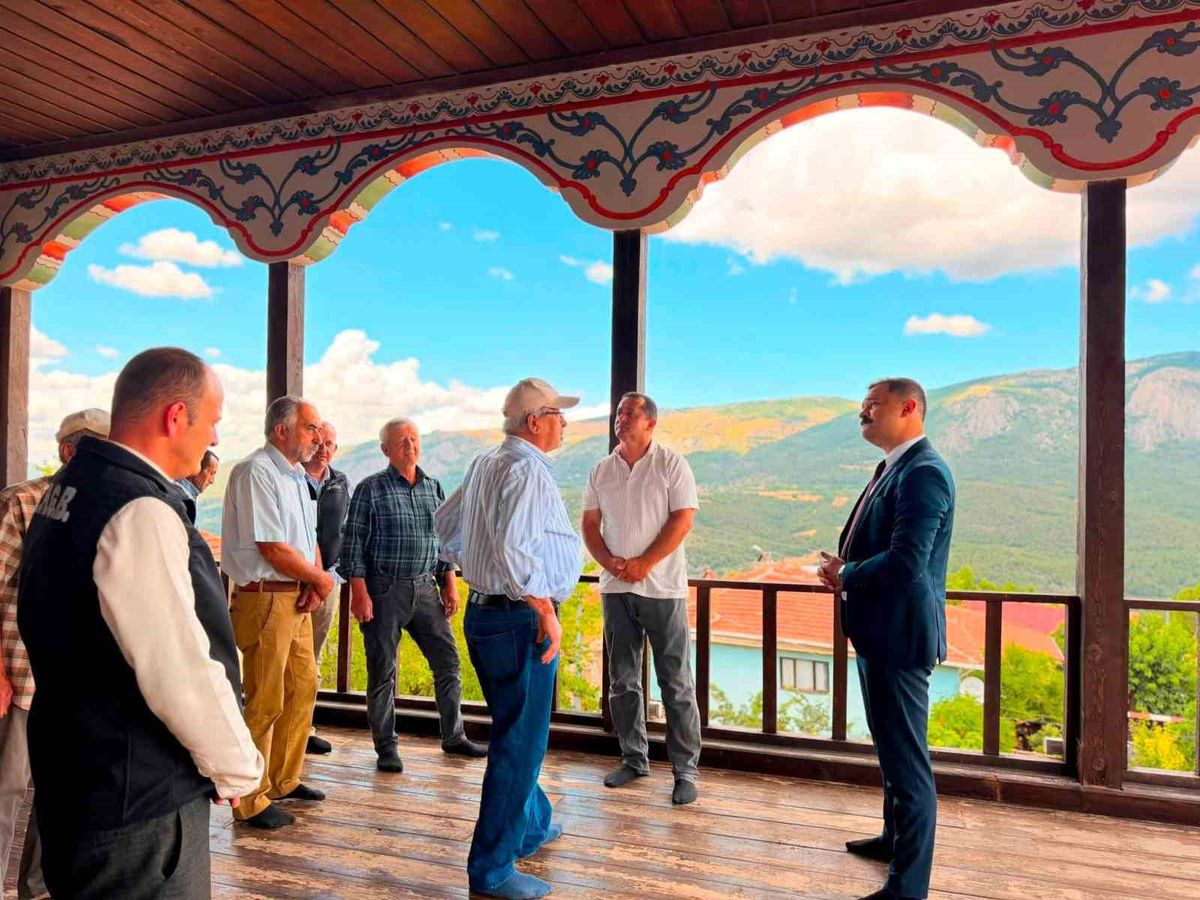 Gölpazarı Kaymakamı Titiz, 250 yıllık tarihi Çivisiz Cami'de incelemelerde bulundu