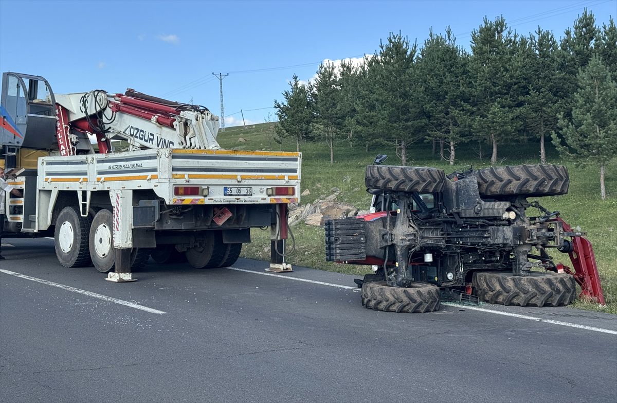 Ardahan'da traktör devrildi: 1 yaralı