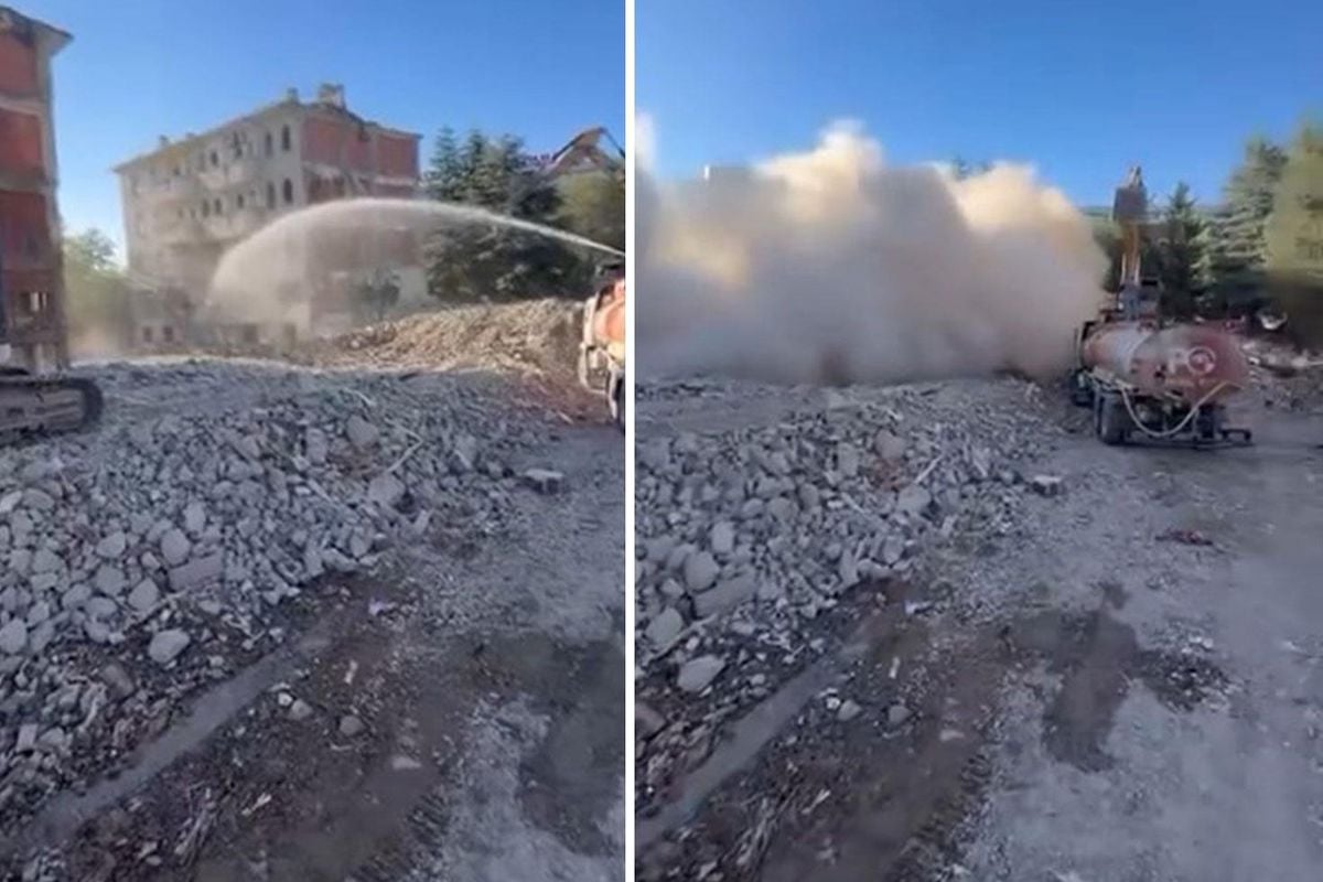 Elazığ'da 5 katlı bina korna sesi ile yıkıldı