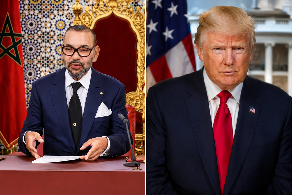 Fas Kralı VI. Muhammed ve ABD Başkanı Donald Trump