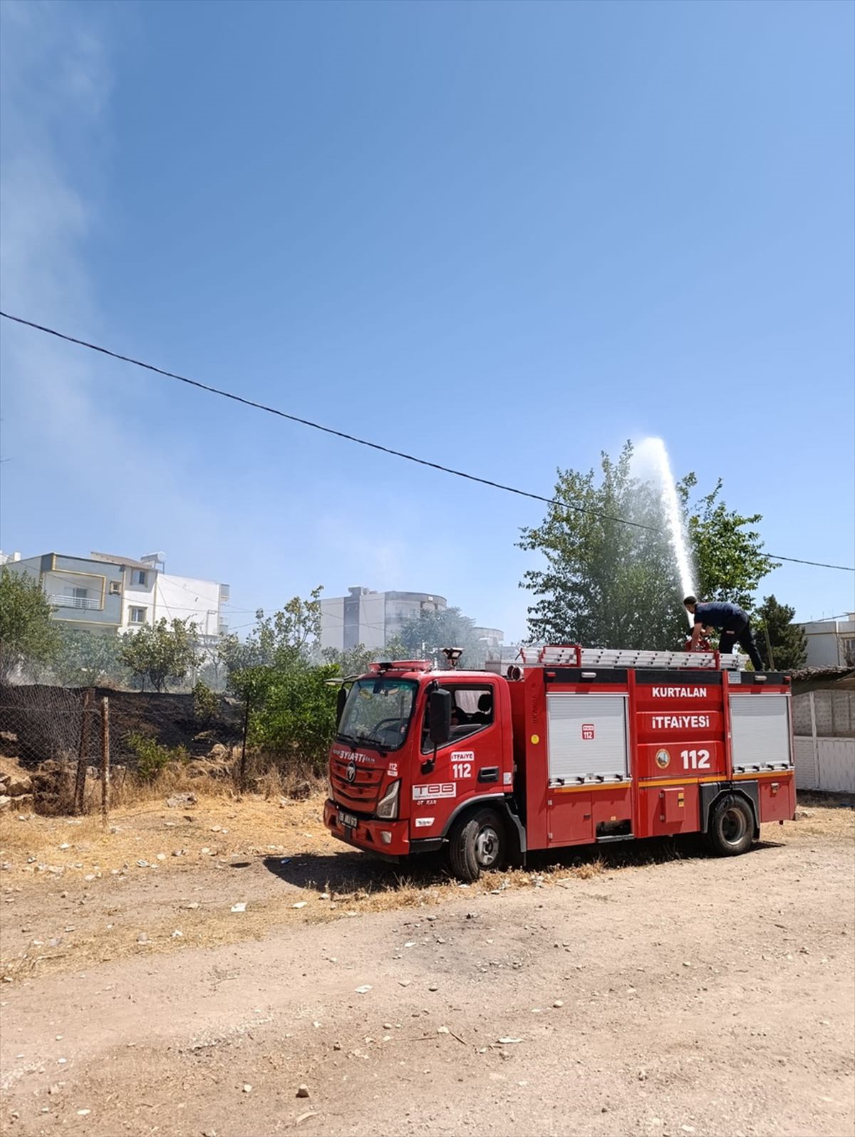 Siirt'te meyve bahçesinde yangın