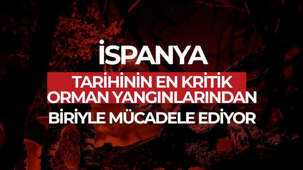 Türkiye'den İspanya'ya orman yangınları desteği kapsamında gönderilen yangın söndürme uçağı.