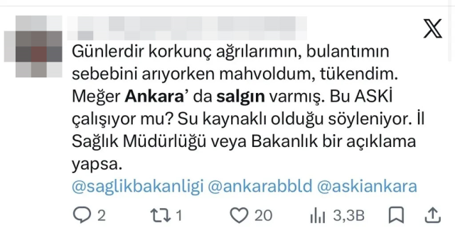 صورة توضيحية لحالة من الإسهال والغثيان في أنقرة