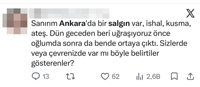 صورة ثالثة لحالات القيء والغثيان في أنقرة