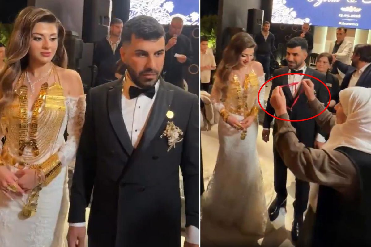 Kayınvalidenin geline taktığı hediye düğüne damga vurdu