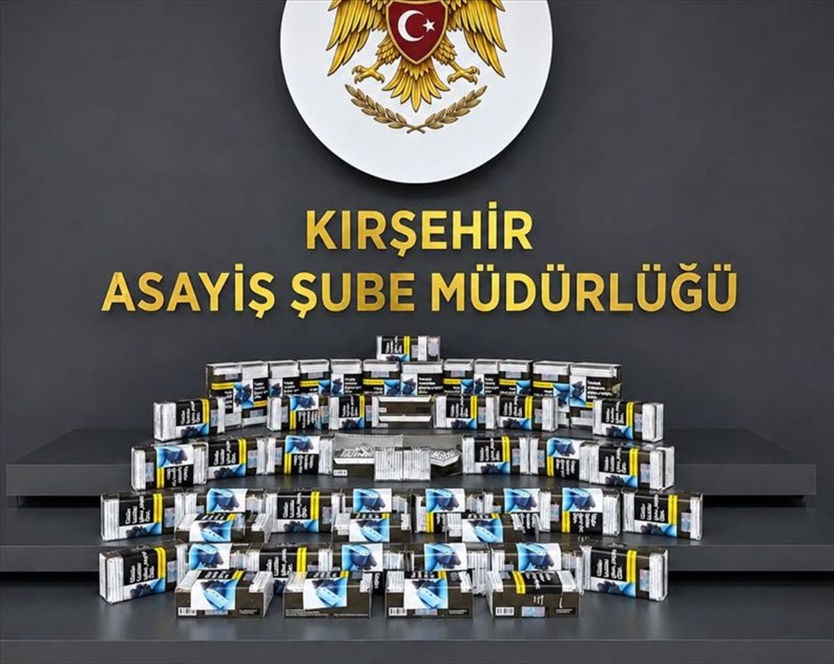 Kırşehir'de 460 paket makaron ele geçirildi