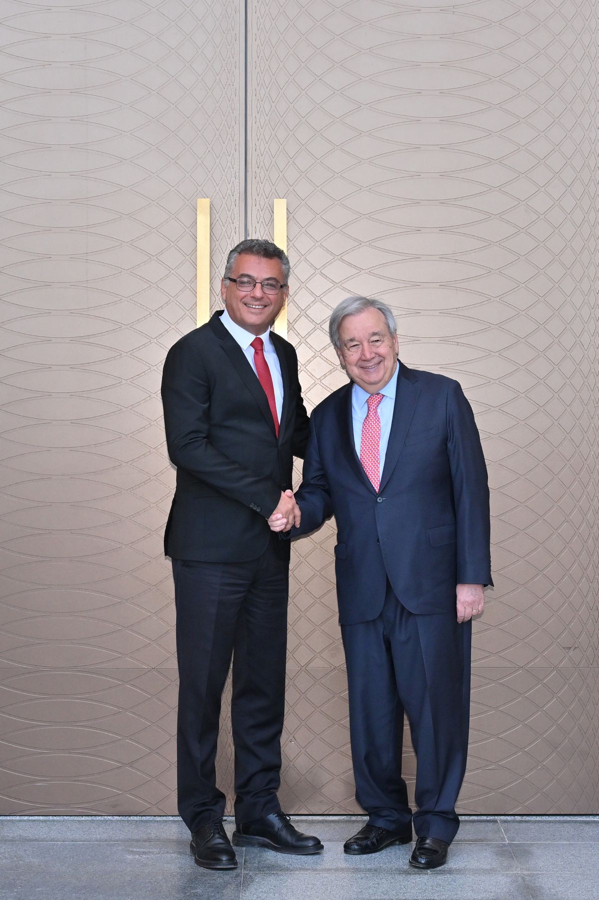 KKTC Cumhurbaşkanı Erhürman, BM Genel Sekreteri Guterres ile bir araya geldi