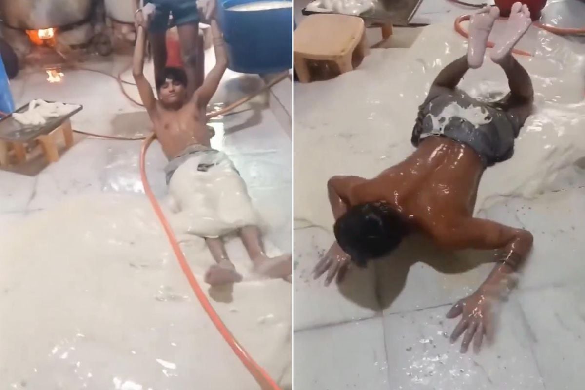 Restoran mutfağında skandal görüntü! Hamuru böyle hazırladılar