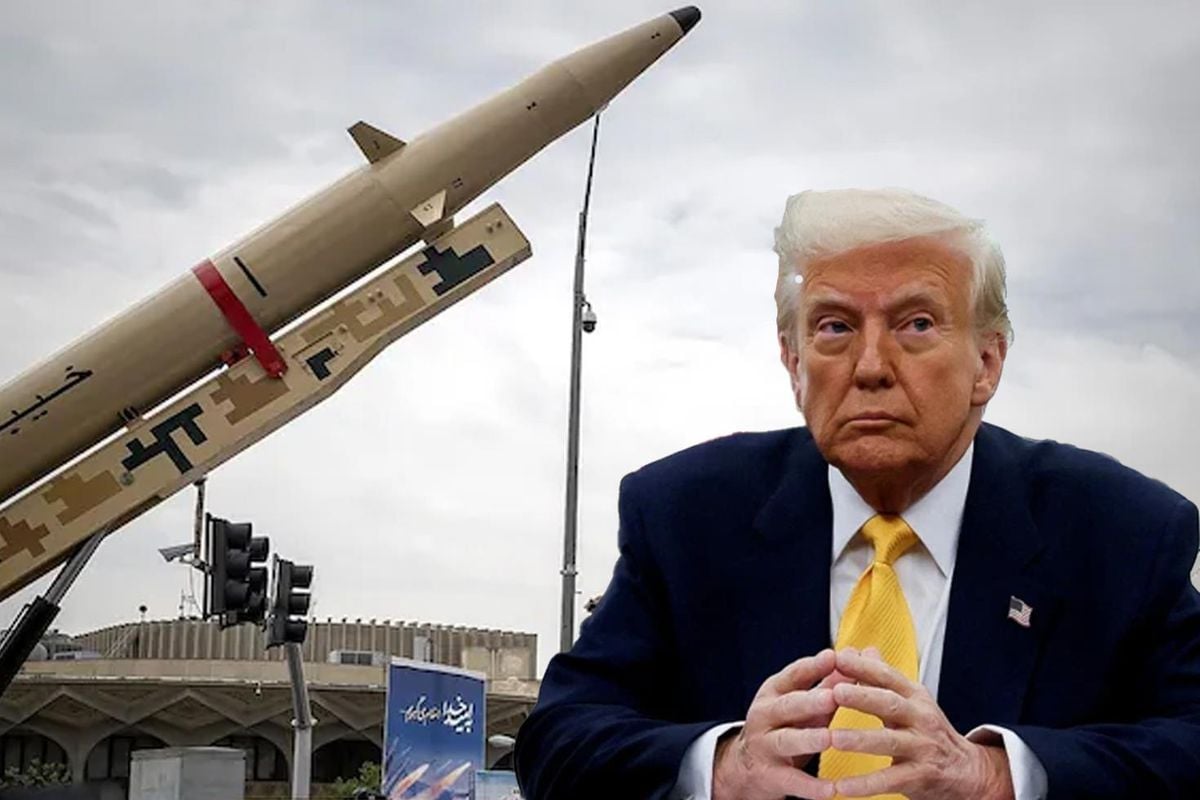 ABD Başkanı Donald Trump'ın İran ile ilgili bir açıklaması sırasında çekilmiş fotoğrafı.