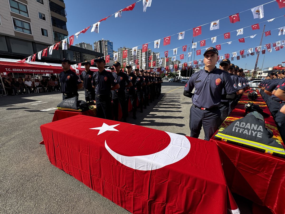 Adana'da eğitimlerini tamamlayan 50 itfaiye eri göreve başladı
