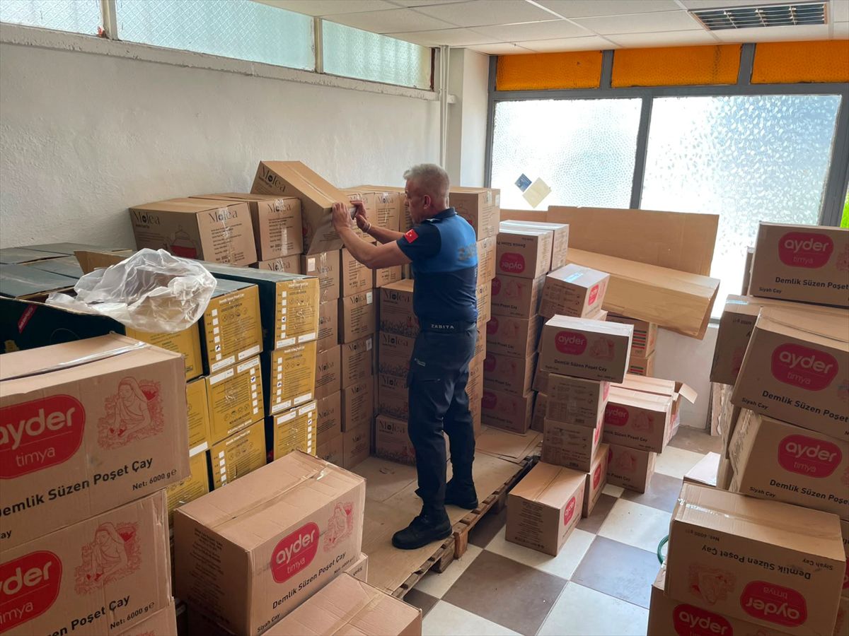 Bilecik'te son kullanma tarihi geçmiş 768 kilogram poşet çaya el konuldu