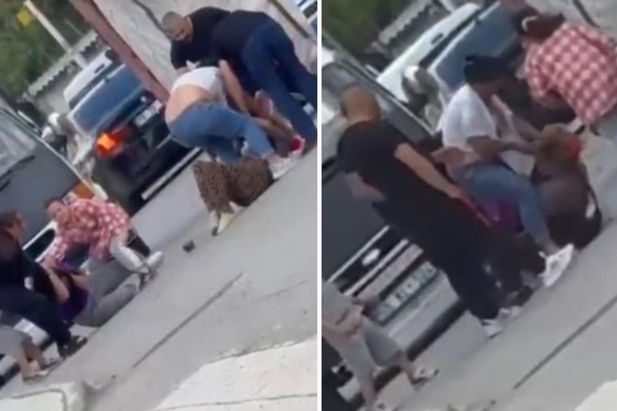 Çorum’da kadınların kavgası kamerada