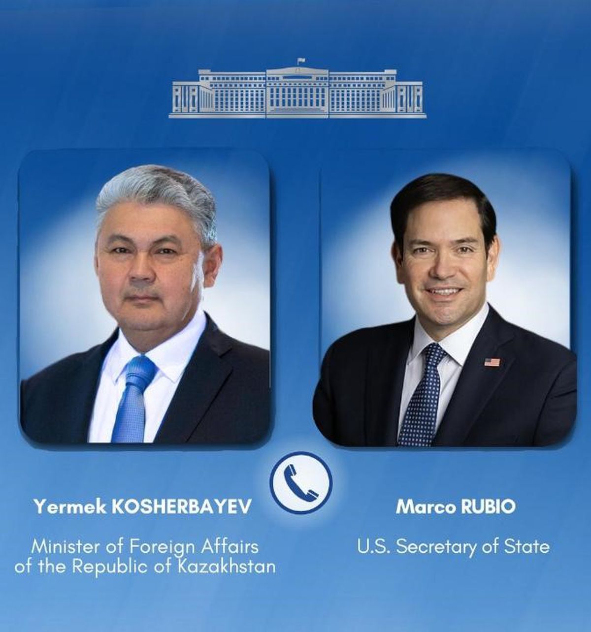 Kazakistan Dışişleri Bakanı Koşerbayev, ABD’li mevkidaşı Rubio ile Hazar Boru Hattı Konsorsiyumu saldırılarını görüştü