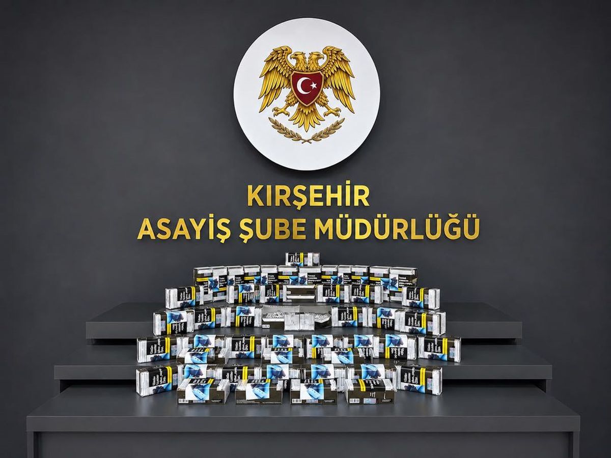 Kırşehir’de 460 paket makaron ele geçirildi