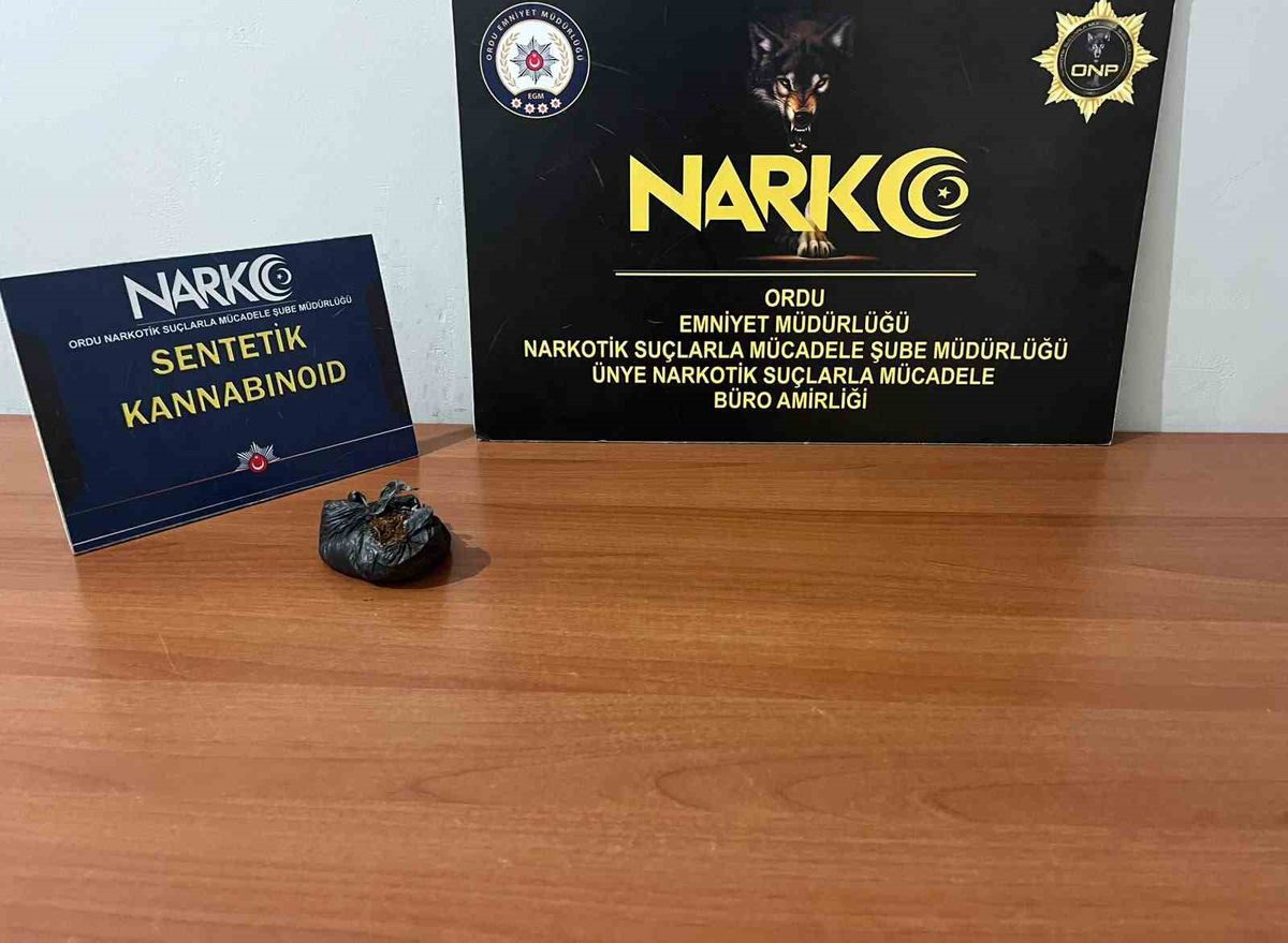 Ordu’da uyuşturucu operasyonunda 1 tutuklama