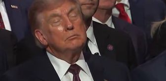 Trump, Senatör Graham'ın cenazesinde uyuyakaldı! O anlar gündem oldu