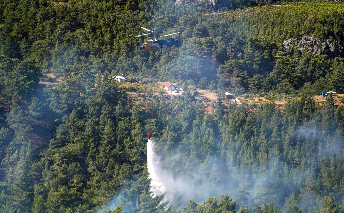 Alanya'daki orman yangını 2'nci gününde