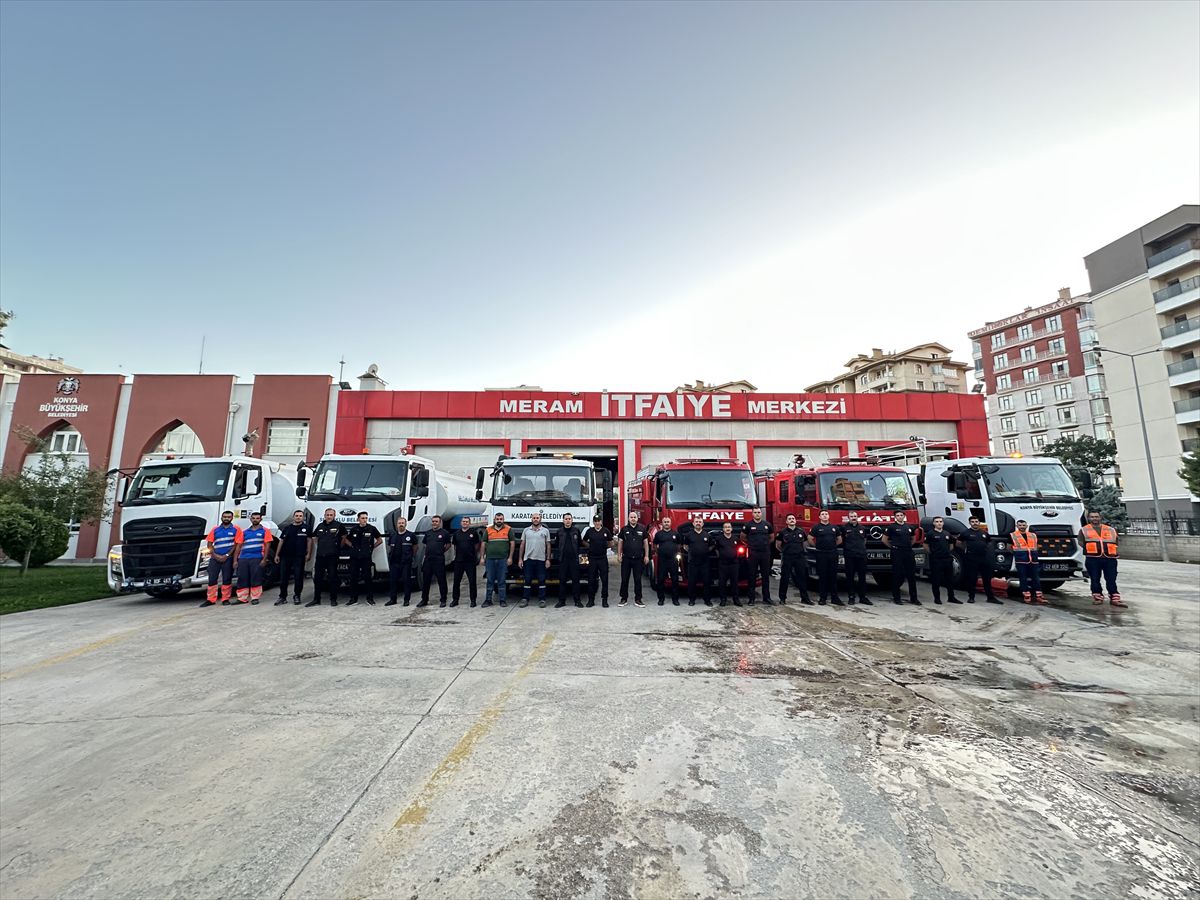 Antalya'daki orman yangınına müdahale için Konya'dan destek ekip gönderildi