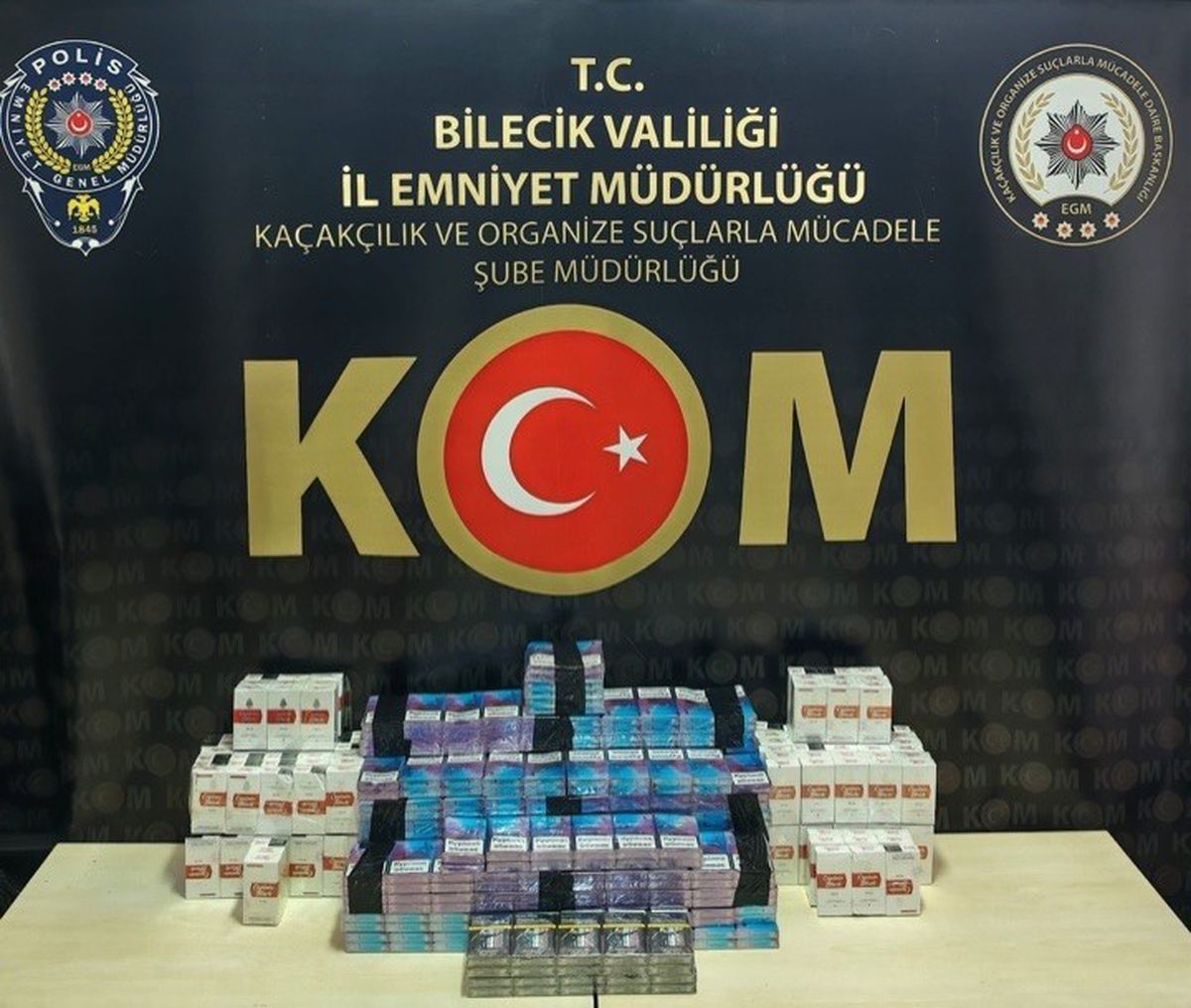 Bilecik’te 590 paket kaçak sigara ele geçirildi