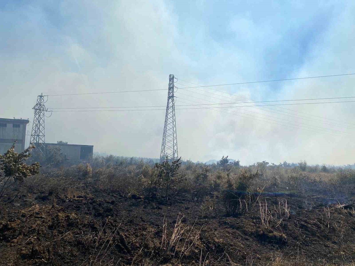 Çanakkale’de tarım arazisinde yangın