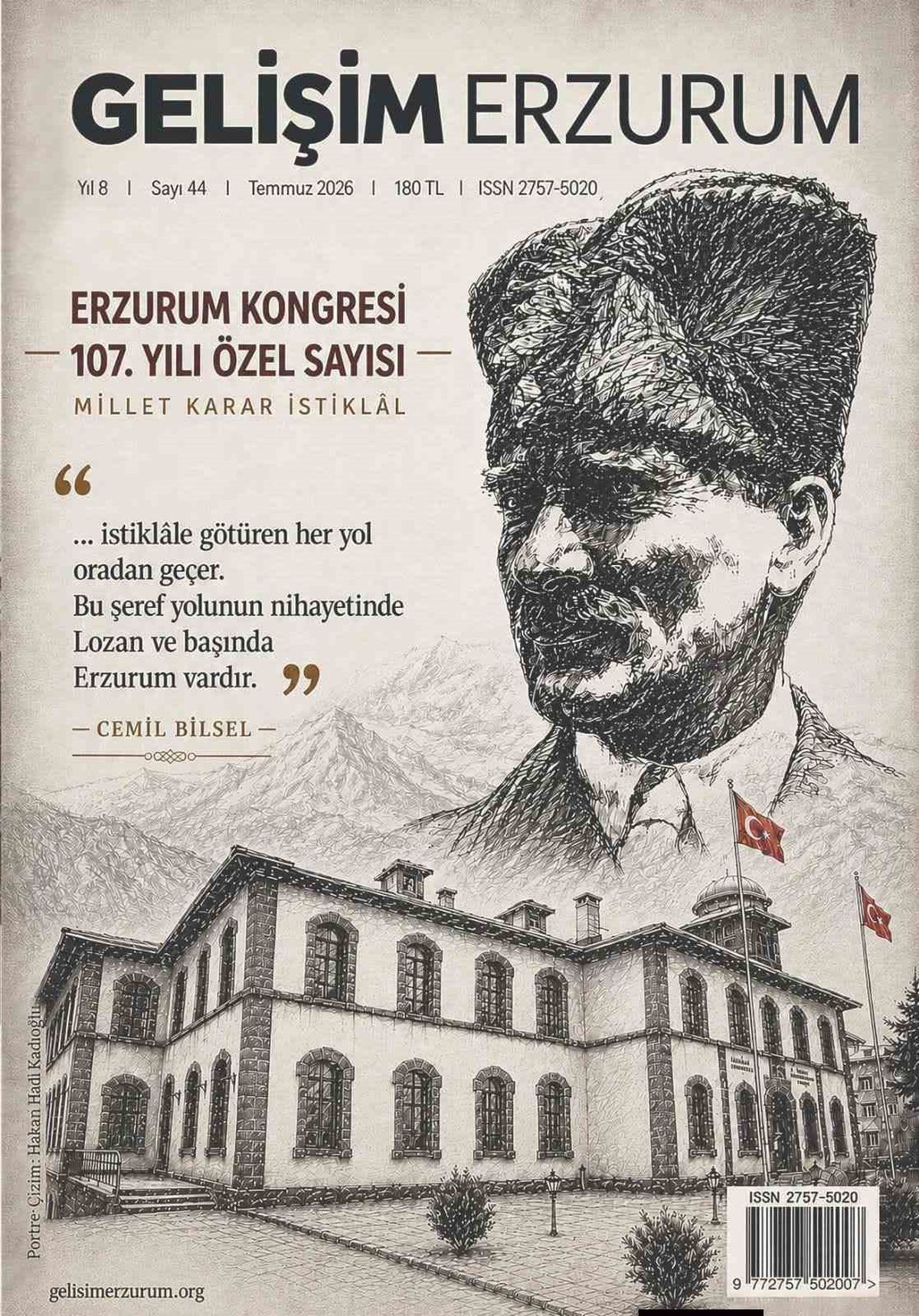 Gelişim Erzurum Dergisi’nden Erzurum Kongresi’nin 107. yılına özel anlamlı sayı