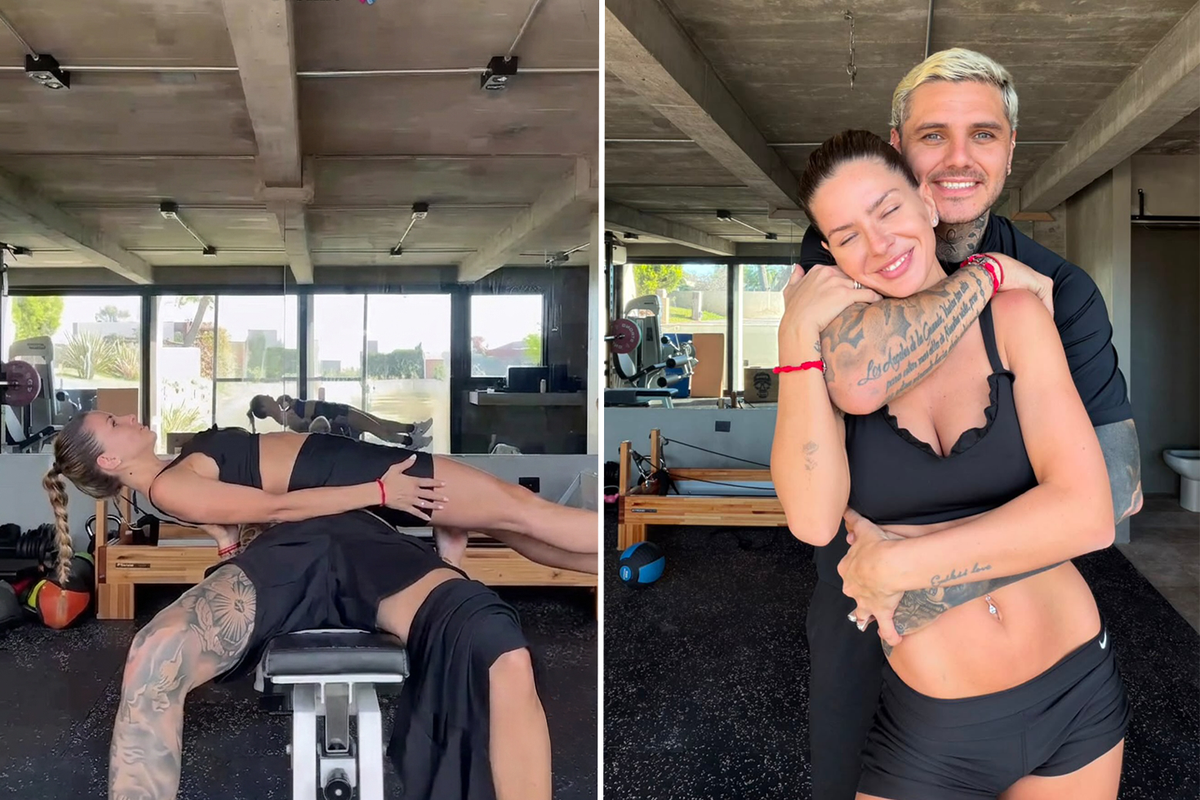 Icardi sevgilisini havaya kaldırdı! Spor salonundaki anlar dikkat çekti