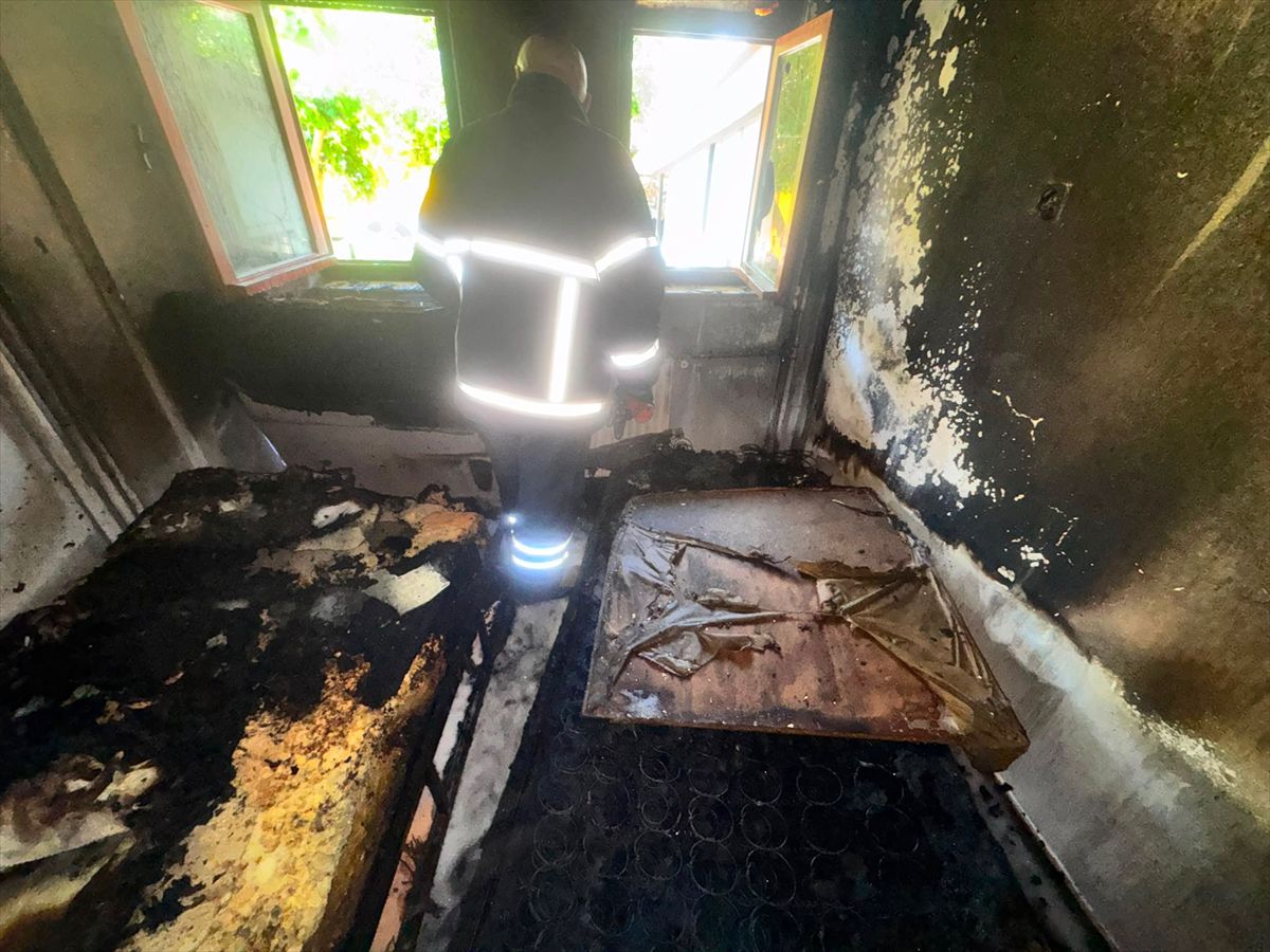 Isparta'da müstakil evde çıkan yangın söndürüldü