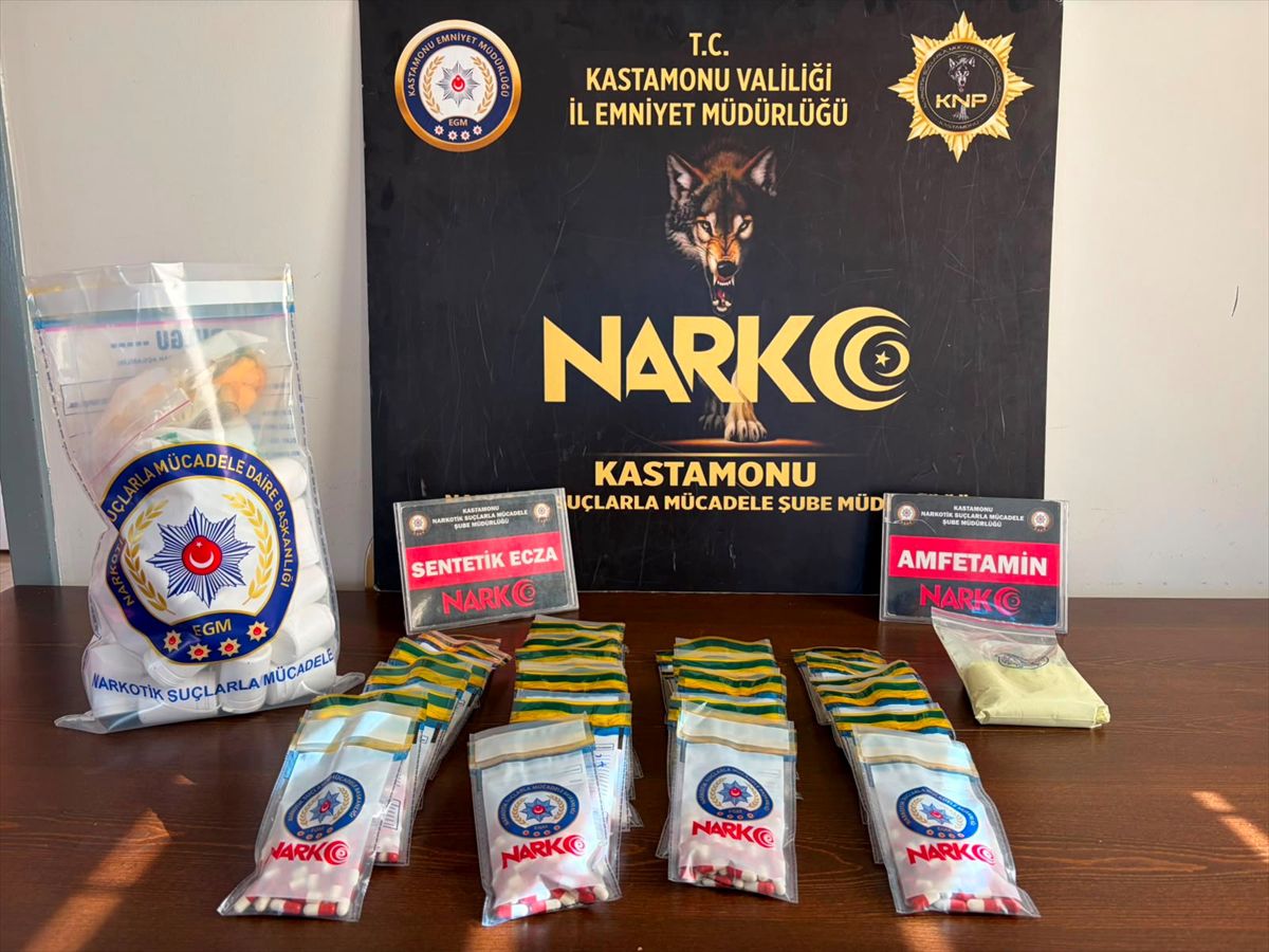 Kastamonu'da uyuşturucu operasyonunda 3 şüpheli yakalandı