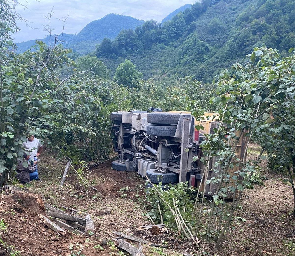 Ordu’da çakıl yüklü kamyon ile otomobil çarpıştı: 2 yaralı