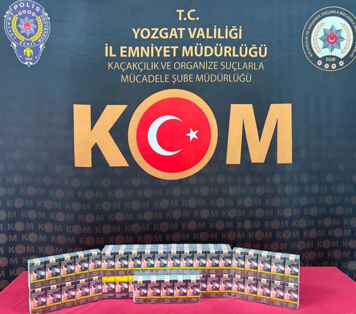 Yozgat’ta 130 paket kaçak sigara elegeçirildi