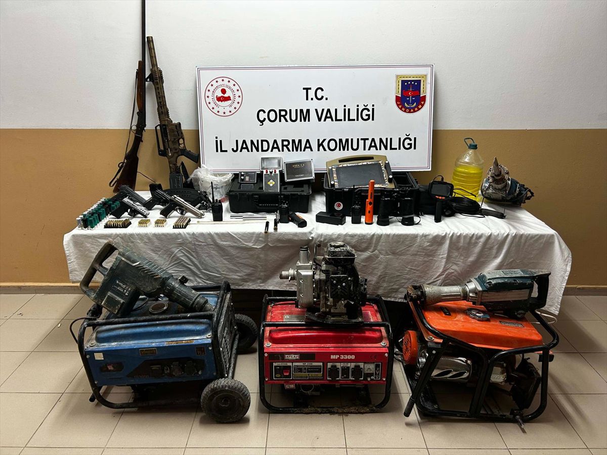 Çorum'da izinsiz kazı yapan 5 şüpheli tutuklandı
