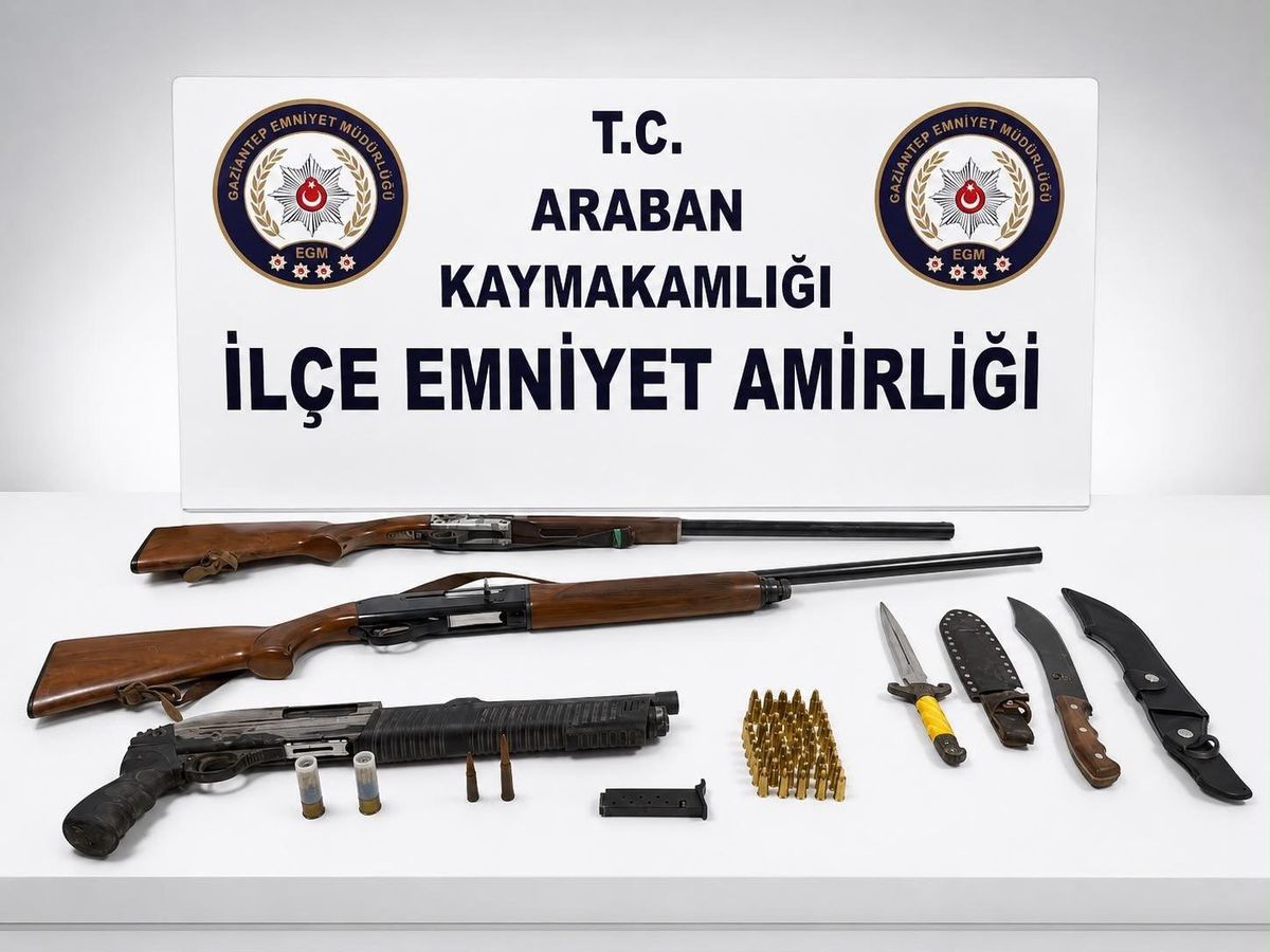 Gaziantep’te 3 adet ruhsatsız tüfek ele geçirildi: 1 gözaltı